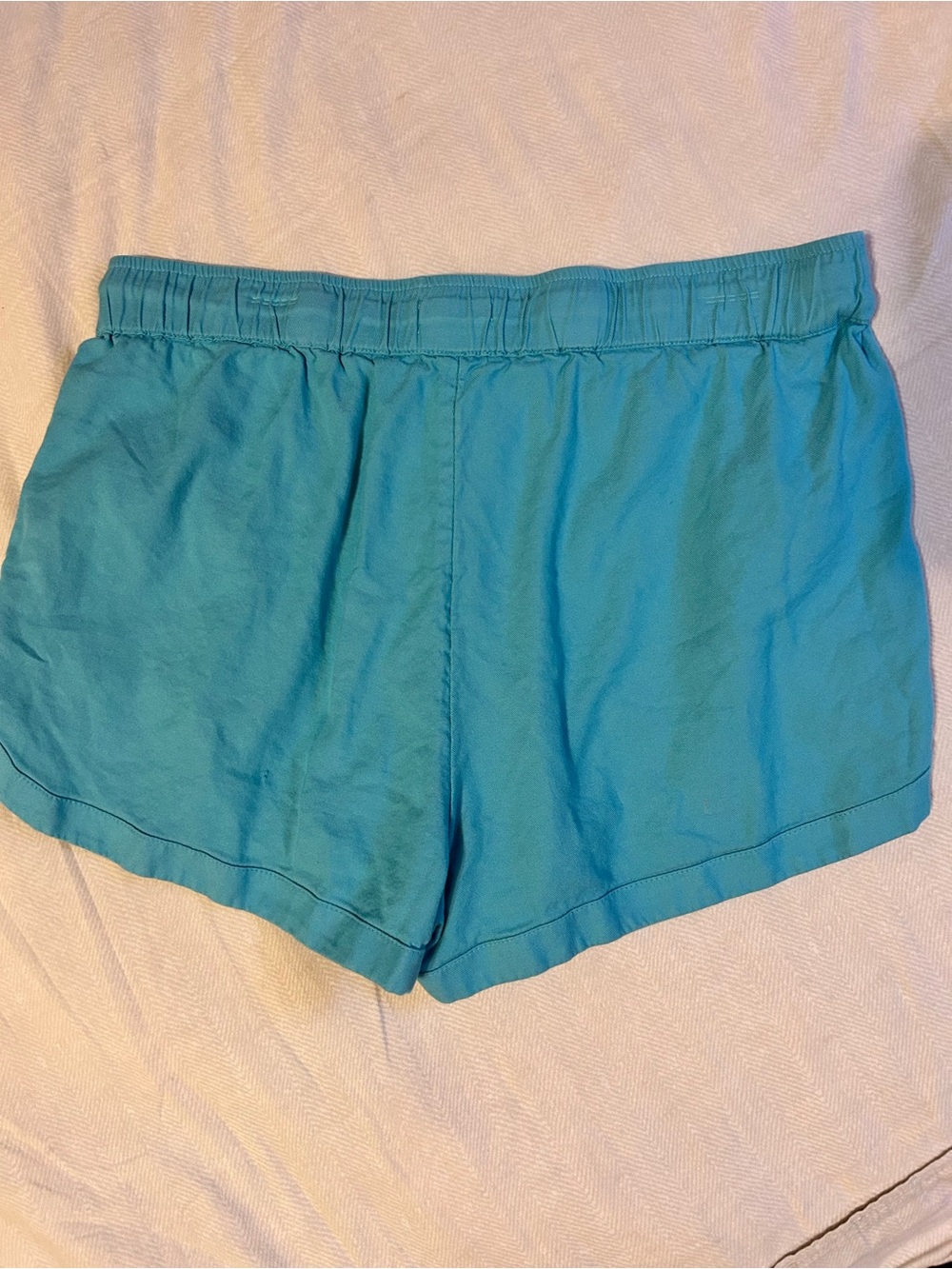 ROXY Juniors M Y2K Aqua Blue Beach Surf Shorts Elastic Waist Drawstring Summer - Picture 6 of 8